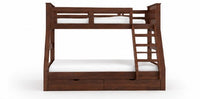 Wooden Loft Bunk Bed with Double Bed & Storage Drawers