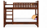 Solid Sheesham Wooden Bunk Bed with Ladder