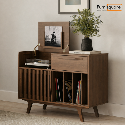 Solid Wood Sideboard Cabinet with Storage for Living Room