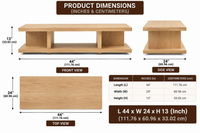 Solid Wood Center Table for Living Room