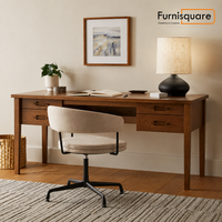 Solid Wood Study Table with Drawers Study Room
