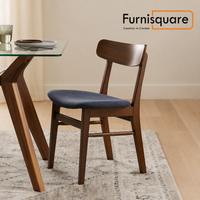 Solid Wood Chair for Dining & Study Space with Cushioned Seat