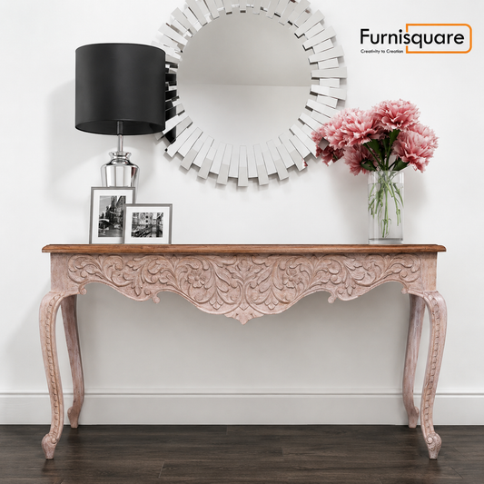 Solid Wood Console Table for Living Room