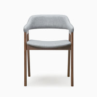 Wooden Dining Arm Chair with Cushioned Seat