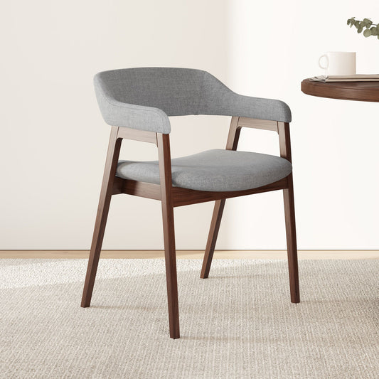 Wooden Dining Arm Chair with Cushioned Seat