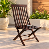 Wooden Patio Folding Chair for Living Room