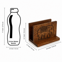 Wooden Tissue & Toothpick Holder