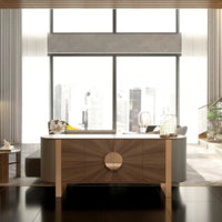 Solid Wood Sideboard Cabinet with Drawers for Living Storage