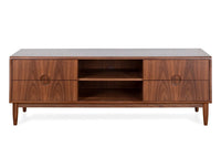 Solid Wood TV Cabinet with Storage for Living Room