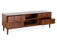 Solid Wood TV Cabinet with Storage for Living Room