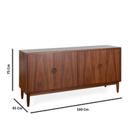 Solid Wood Sideboard Cabinet with Drawer Storage for Living Room