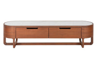 Wooden TV Unit for Living Storage in Natural Oak Finish