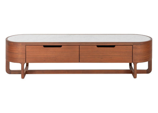 Wooden TV Unit for Living Storage in Natural Oak Finish