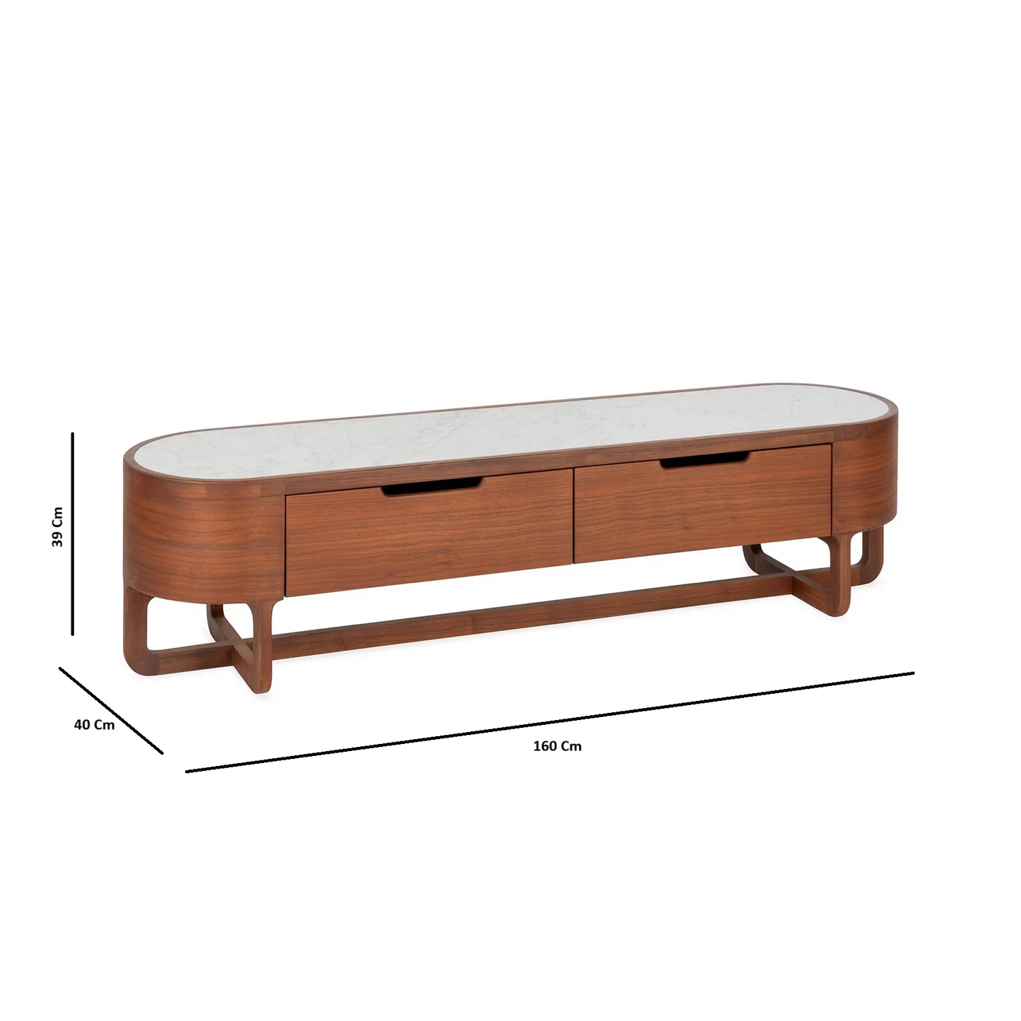 Wooden TV Unit for Living Storage in Natural Oak Finish