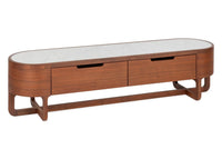 Wooden TV Unit for Living Storage in Natural Oak Finish