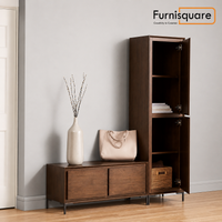 Solid Wood Shoe Rack for Living Storage