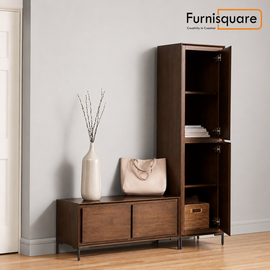 Solid Wood Shoe Rack for Living Storage