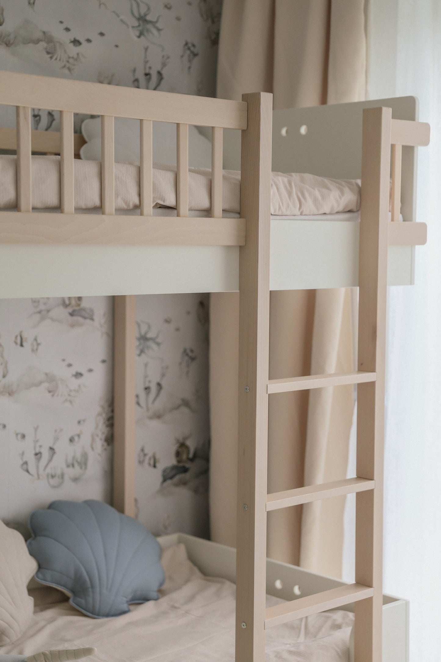 Wooden Bunk Bed for a Modern Kids' Room