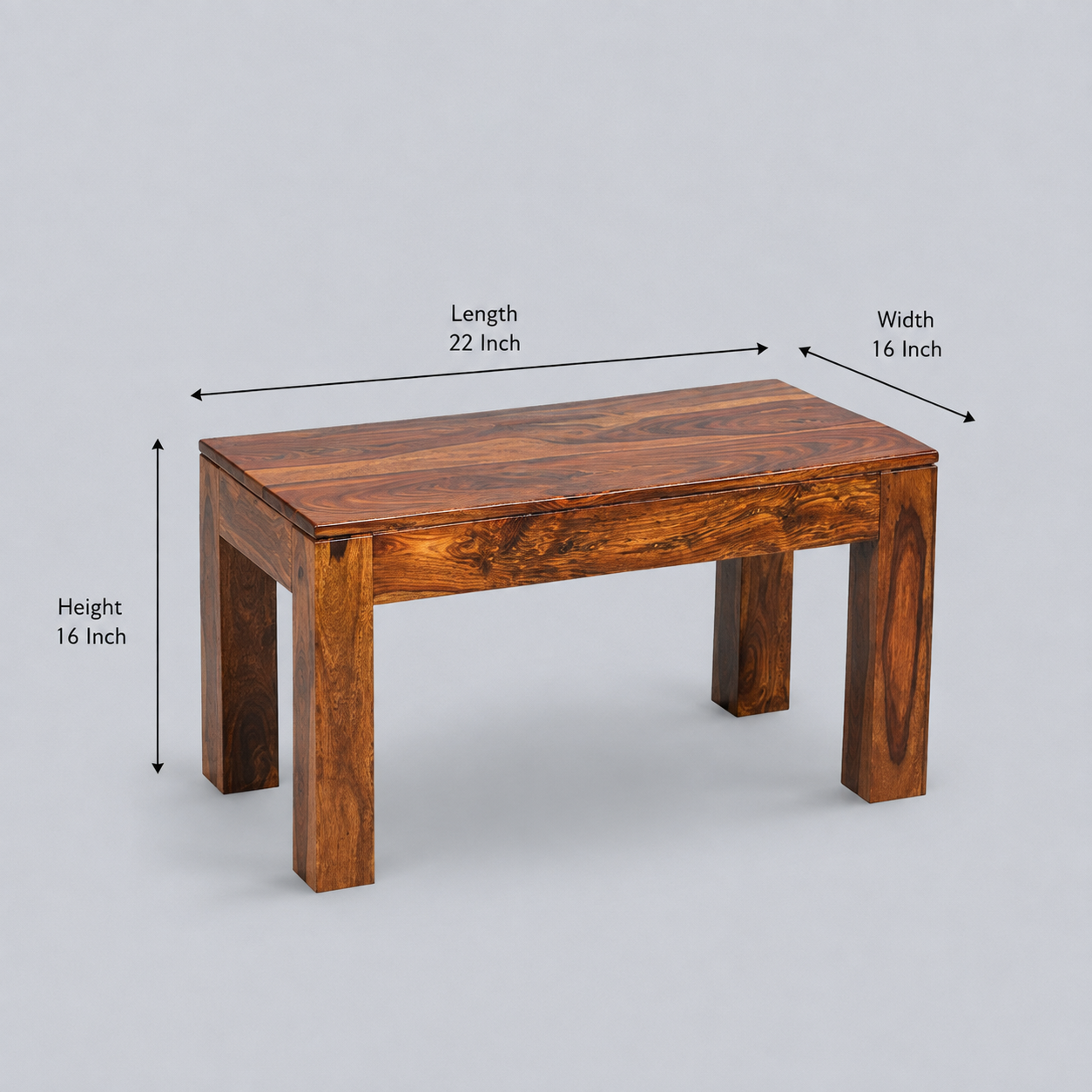 Wooden Dining Table 4 Seater Set with Bench for Dining Room