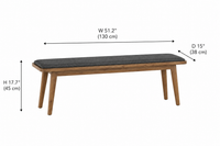 Wooden Extendable Dining Table 6-Seater Set with Bench