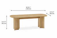 Solid Wood Dining Table 6 Seater with Bench for Dining Room