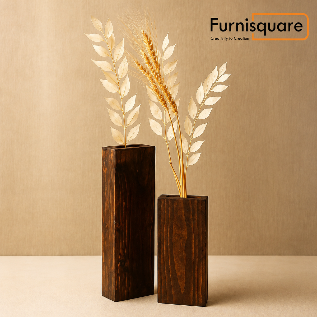 Wooden Decorative Vase Set for Home Décor