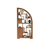 Wooden Bookshelf for Living Storage in Natural Finish