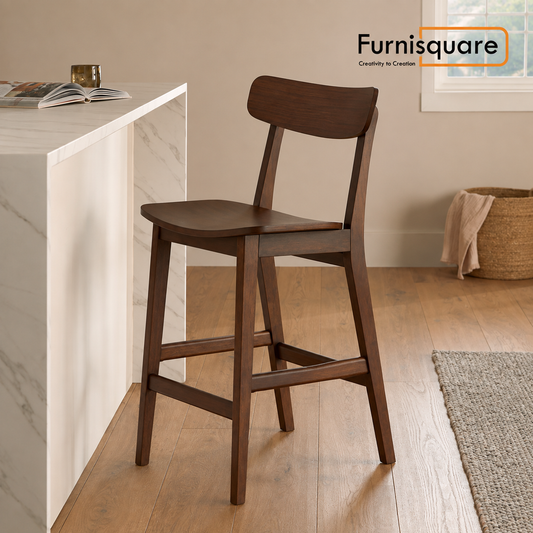 Solid Wood Bar Stool for Bar Furniture and Living Storage