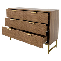 Wooden Chest of Drawer for Living Room in Natural Finish
