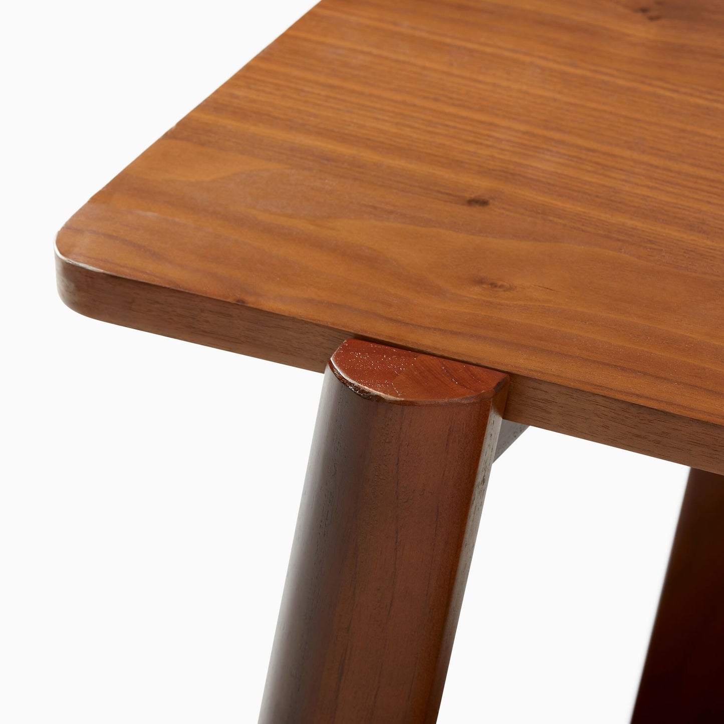 Solid Wood Two-Tier Side Table for Living Room