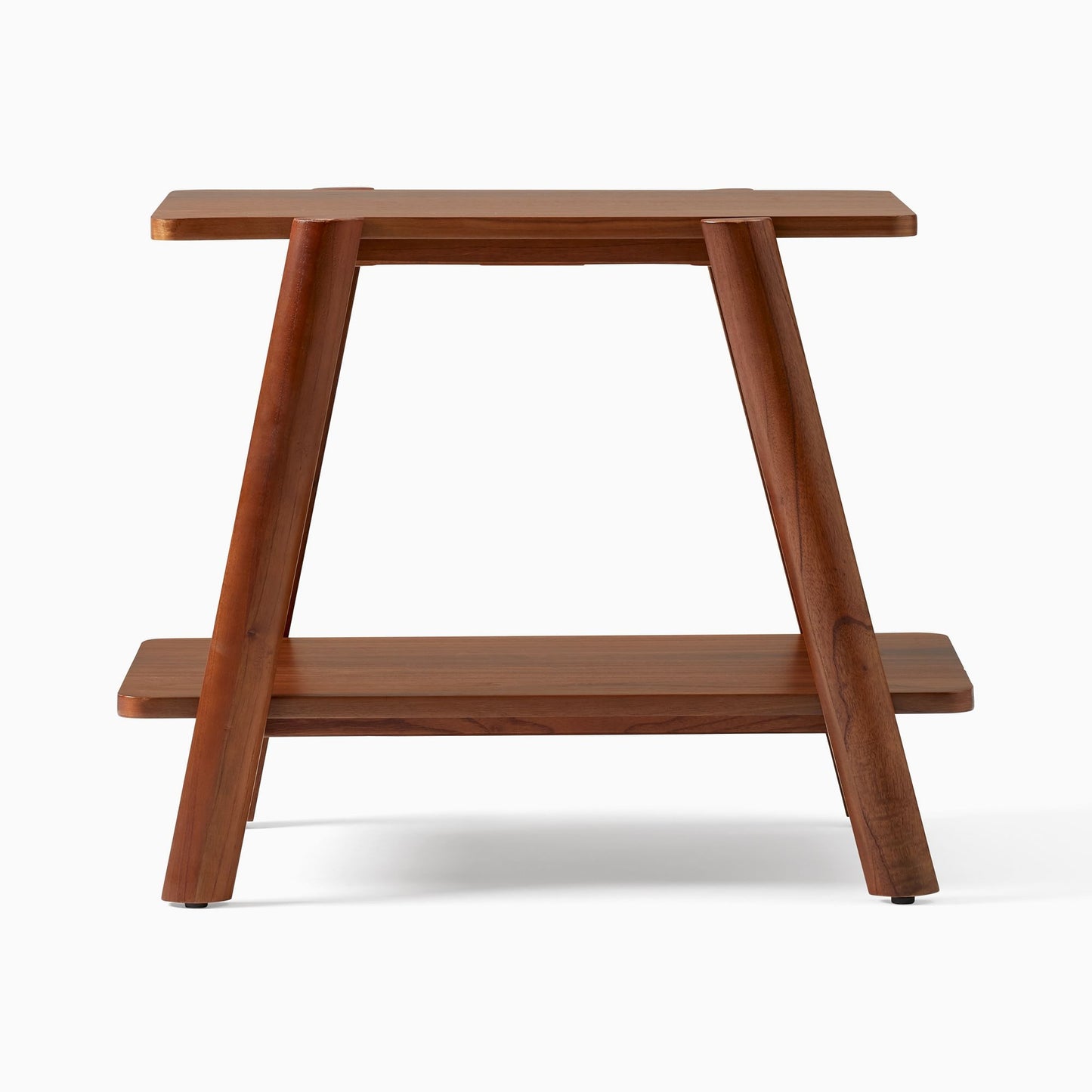 Solid Wood Two-Tier Side Table for Living Room