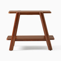 Solid Wood Two-Tier Side Table for Living Room