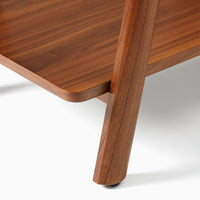 Solid Wood Two-Tier Side Table for Living Room