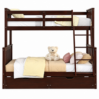 Wooden Bunk Bed with Storage Drawers