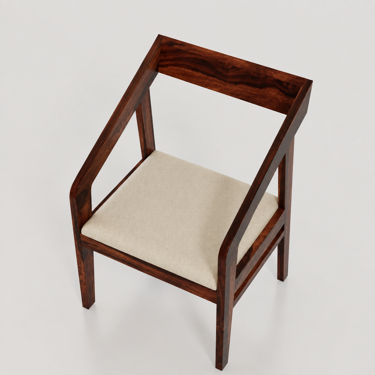 Solid Wood Dining Chair Set of 2 for Dining Room in Walnut Finish
