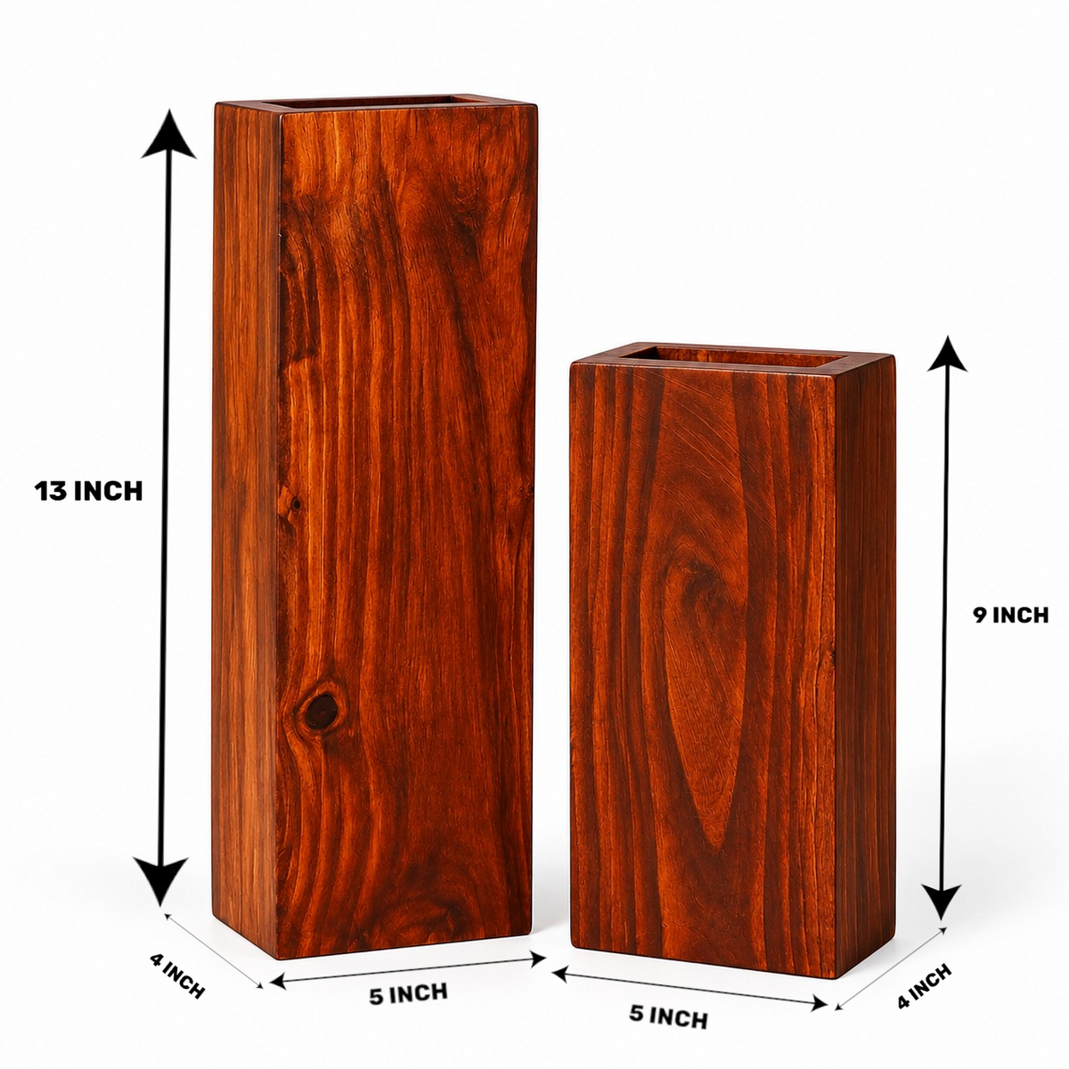 Wooden Decorative Vase Set for Home Décor