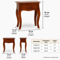 Wooden Bed Side Nightstand End Table with 1 Drawer Storage