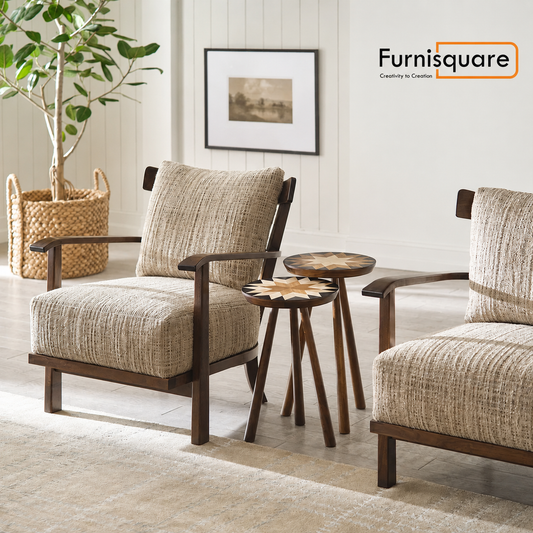 Wooden Single Seater Sofa for Living Room
