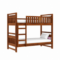 Solid Sheesham Wooden Bunk Bed with Ladder