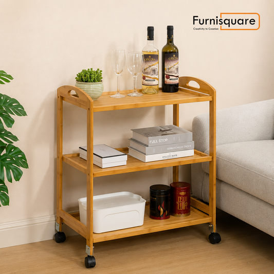 Solid Wood Bar Trolley for Bar Furniture
