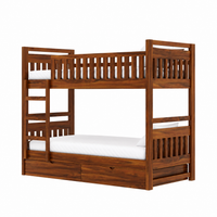 Wooden Bunk Bed with Underbed Storage Drawers