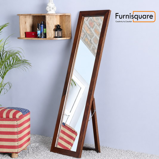 Solid Sheesham Wood Floor Standing Mirror