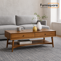 Wooden Center Table with Drawer for Living Room