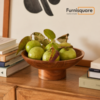 Wooden Fruit Bowl for Dining Table & Kitchen Decor