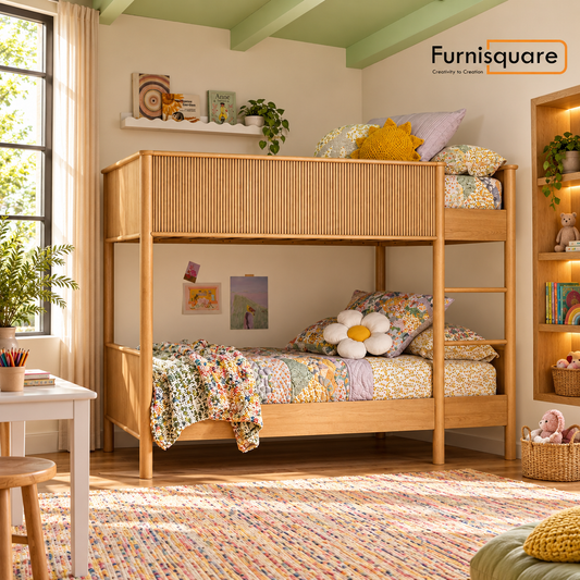 Solid Wood Bunk Bed for Bedroom