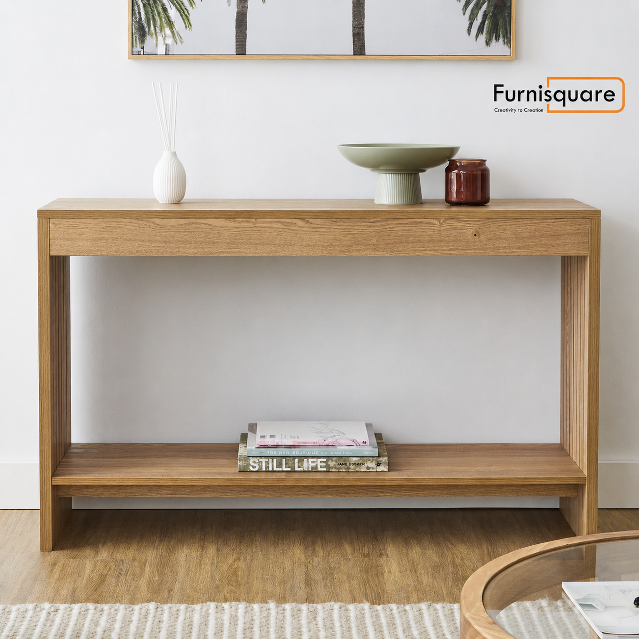 Wooden Console Table for Living Room