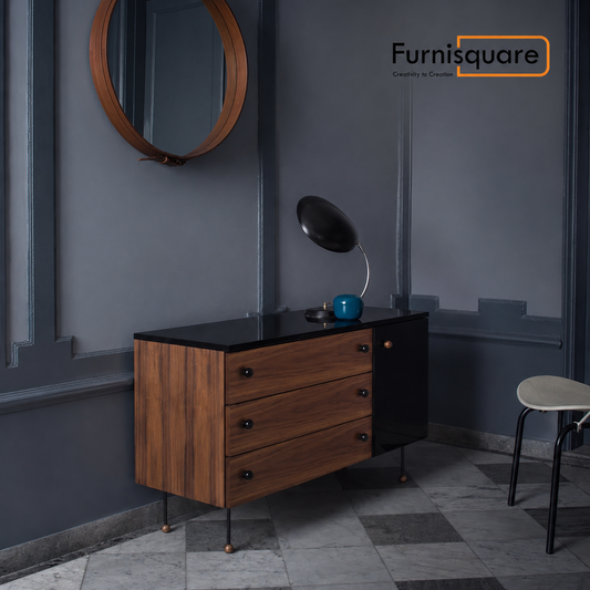 Wooden Sideboard Cabinet with Drawers Storage for Living Room