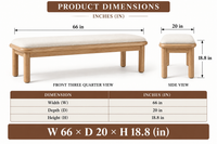 Wooden Upholstered Bench | Bedroom or Entryway Bench