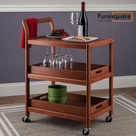 Wooden Bar Trolley for Bar Furniture