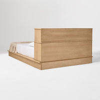 Wooden Queen Size Bed with Storage & Headboard